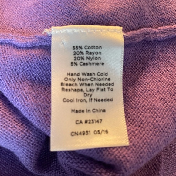 Talbots Purple Women's cardigan v-neck Sweater size 3Xp - Picture 5 of 5